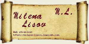 Milena Lisov vizit kartica